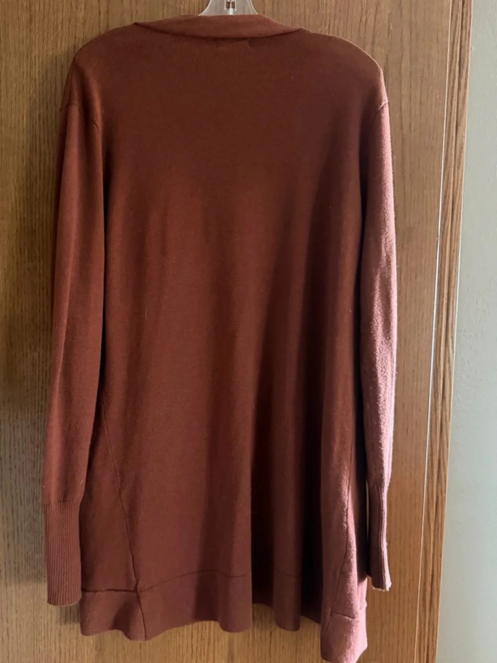 Rust Color Open-Front Cardigan - Picture 3 of 3